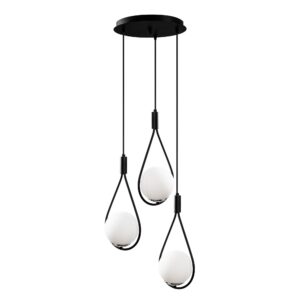 LUMI loftlampe - glas og sort metal