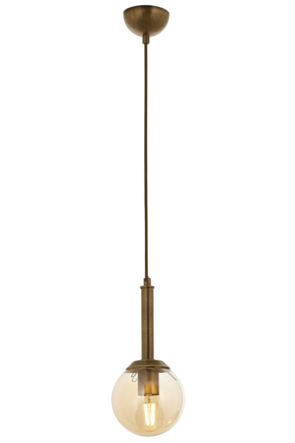LUMI loftlampe - guld glas og guld metal