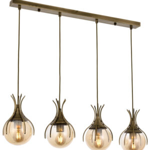 LUMI loftlampe - guldfarvet glas og metal