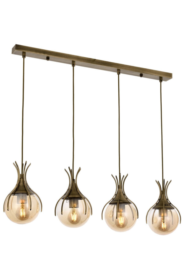 LUMI loftlampe - guldfarvet glas og metal