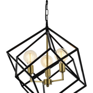 LUMI loftlampe - guldfarvet og sort metal