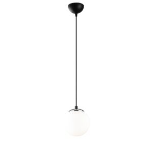 LUMI loftlampe - hvidt glas og sort jern