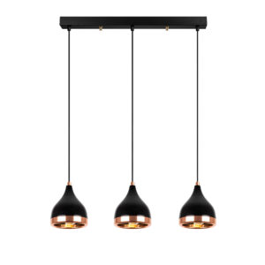 LUMI loftlampe - kobberfarvet og sort metal