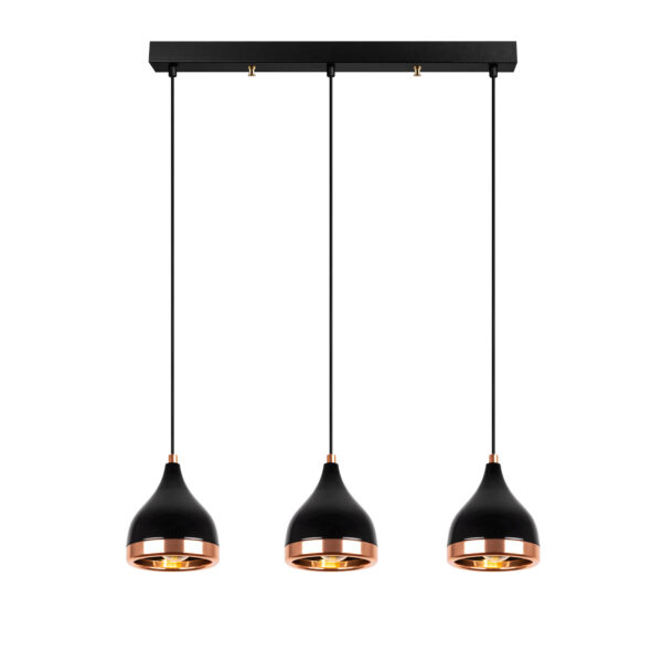 LUMI loftlampe - kobberfarvet og sort metal