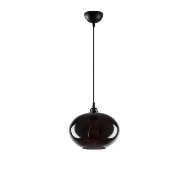 LUMI loftlampe - røgfarvet glas og metal