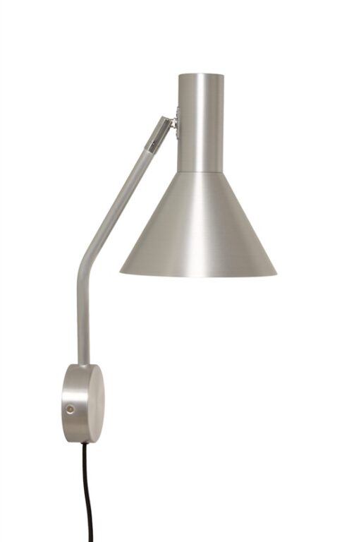 LYSS væglampe, børstet aluminium
