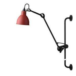 Lampe Gras No 210 væglampe, sort/rød