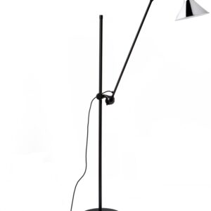 Lampe Gras No 215 gulvlampe, sort/krom