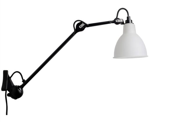 Lampe Gras No 222 væglampe, sort/polycarbonat
