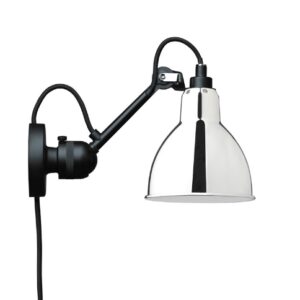 Lampe Gras No 304CA Væglampe, sort/krom