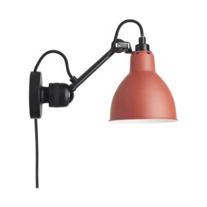 Lampe Gras No 304CA væglampe, sort/rød