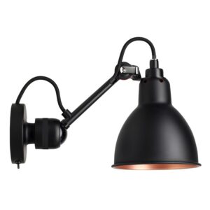 Lampe Gras No 304SW Væglampe, sort/kobber