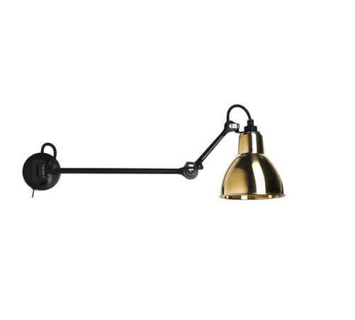 Lampe Gras No. 204 L40 SW væglampe, sort/messing