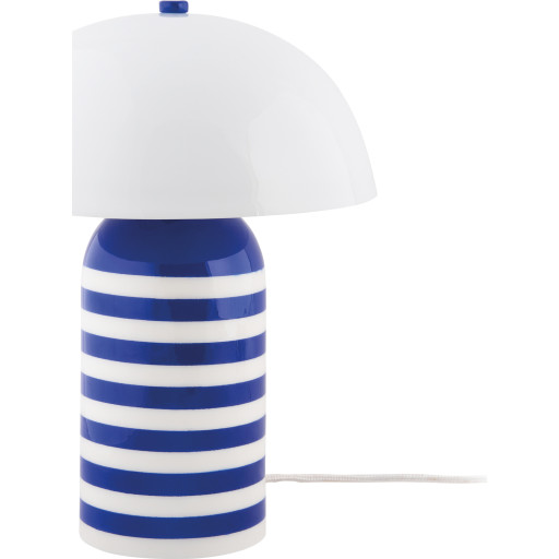 Leitmotiv Rayado Retro bordlampe, stribet blå
