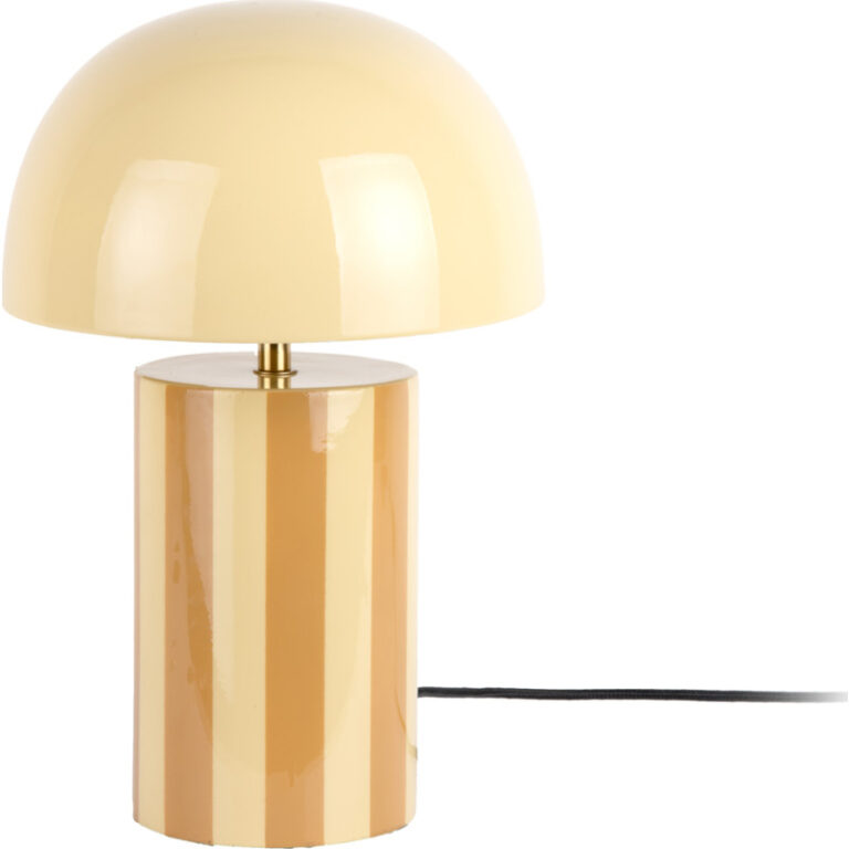 Leitmotiv Rayado bordlampe, stribet gul