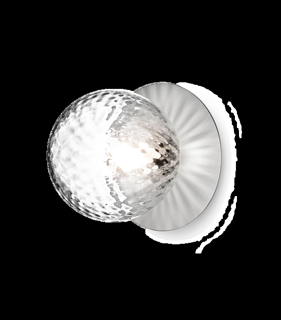 Liila 1 medium væglampe / loftlampe, light silver/klar