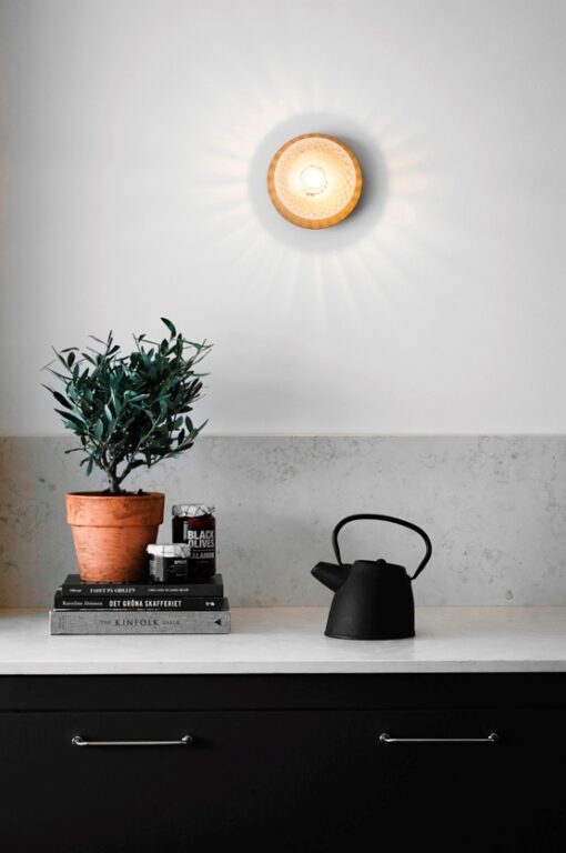 Liila 1 medium væglampe / loftlampe, nordic guld/klar