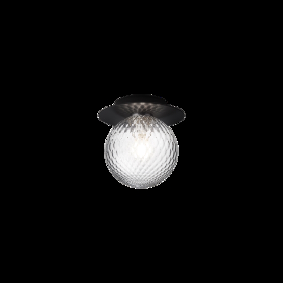 Liila 1 medium væglampe / loftlampe, sort/klar