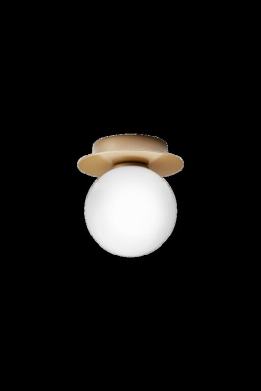 Liila 1 small væglampe / loftlampe, nordic guld/opal