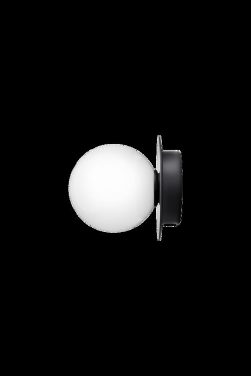 Liila 1 small væglampe / loftlampe, sort/opal