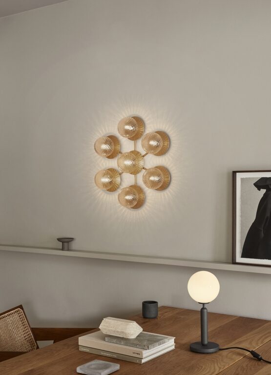 Liila Star væglampe / loftlampe, nordic guld/klar