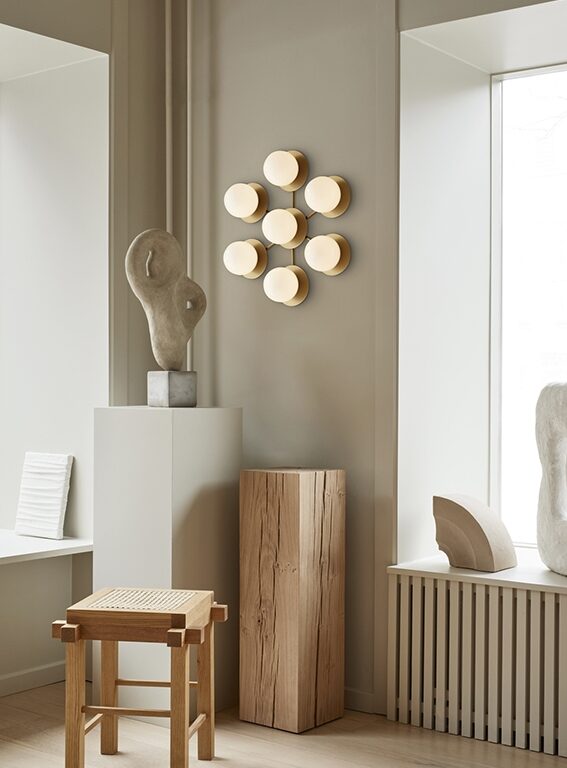 Liila Star væglampe / loftlampe, nordic guld/opal