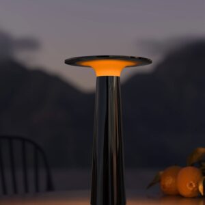 Lix batterilampe / bordlampe, dark krom