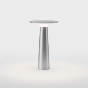 Lix batterilampe / bordlampe, frozen silver