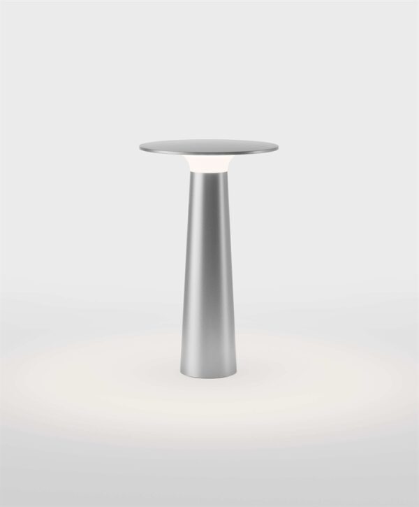 Lix batterilampe / bordlampe, frozen silver