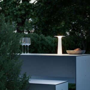 Lix batterilampe / bordlampe, pearl white