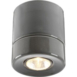 Loftlampe Light On, GU10, grå, IP23