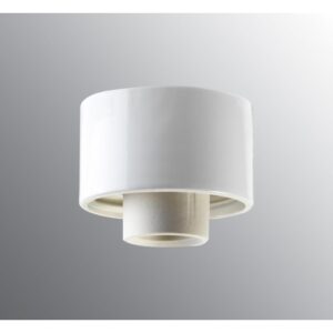 Loftlampe lige, E27, gevind 84,5 mm, hvid, IP54