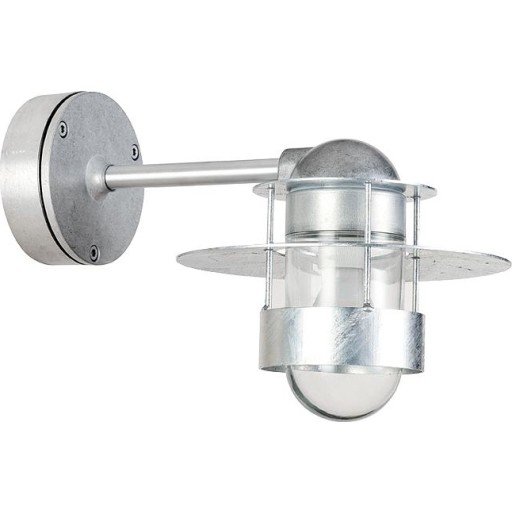 Louis Poulsen Albertslund udendørs væglampe, kort, galvaniseret stål