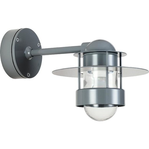 Louis Poulsen Albertslund udendørs væglampe, kort, grå