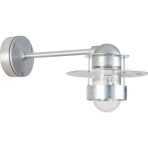 Louis Poulsen Albertslund udendørs væglampe, lang, galvaniseret stål