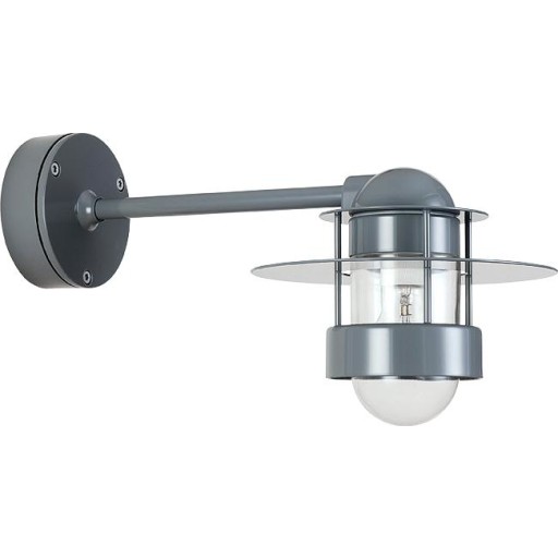 Louis Poulsen Albertslund udendørs væglampe, lang, grå