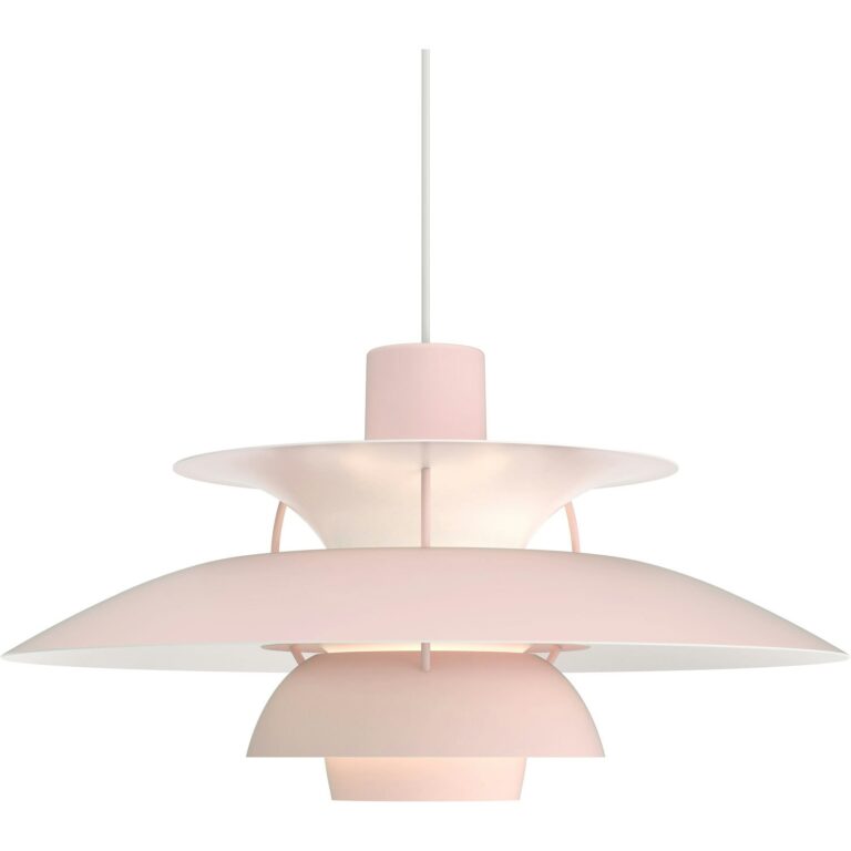 Louis Poulsen Ph 5 Pendel Ensfarvet Lys Rosa - Pendler Aluminium Monochrome Pale Rose - 5741113044