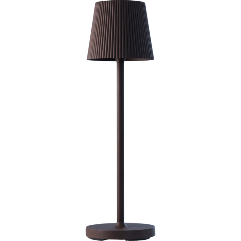 LumenLight Lucca genopladelig bordlampe, brun