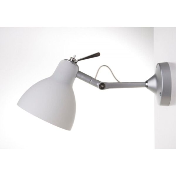 Luxy H0 Væglampe Alu/Blank Hvid Skærm - Rotaliana