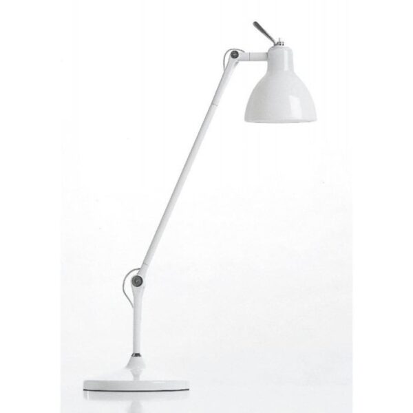 Luxy T1 Bordlampe Mat Hvid/Blank Hvid Skærm - Rotaliana