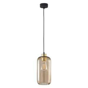 MICADONI Lumos loftlampe - brun glas og guld/sort metal