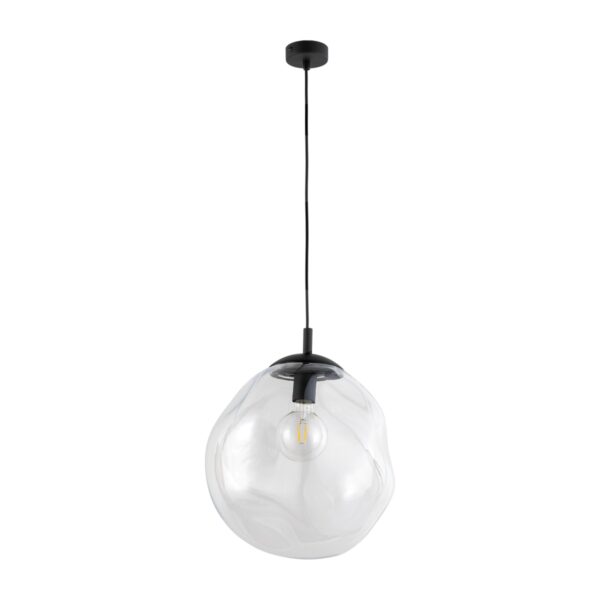 MICADONI Nunki loftlampe - sølv glas og metal