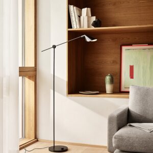 MS011 gulvlampe, sort PVD