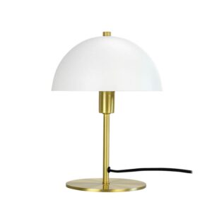 Malmø bordlampe, mat hvid/messing