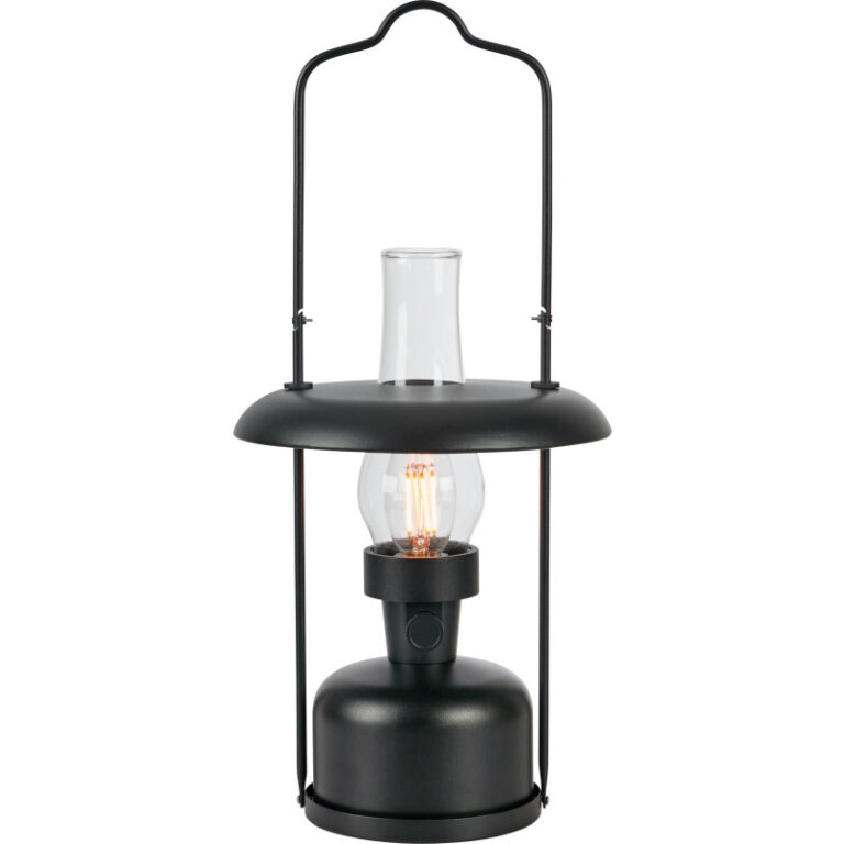 Markslöjd Fanos genopladelig bordlampe, sort
