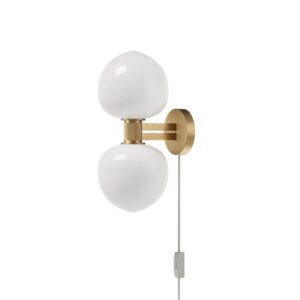 Memoir 2 væglampe 120, messing/opal