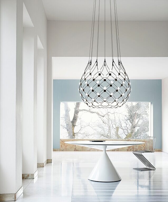 Mesh pendel Ø100 / 3 m ledning, sort