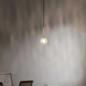 Miira 1 pendel, messing/klar