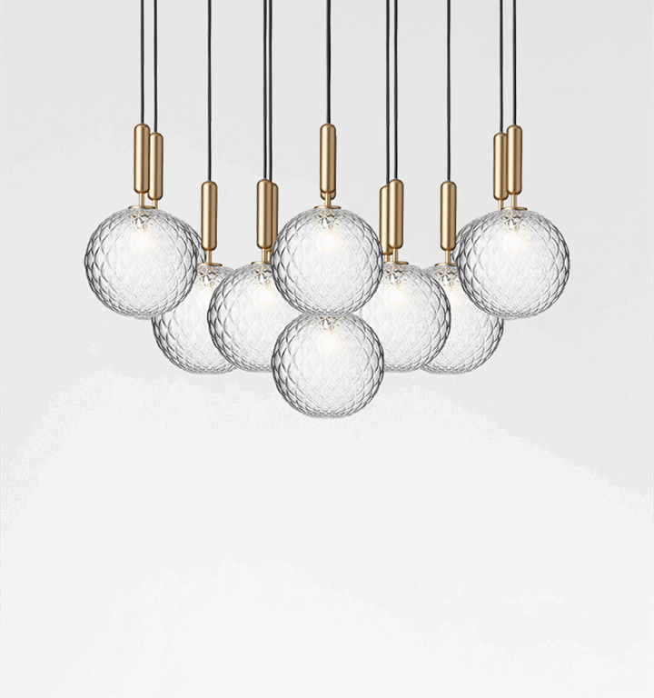 Miira 13 Large pendel, optic/messing