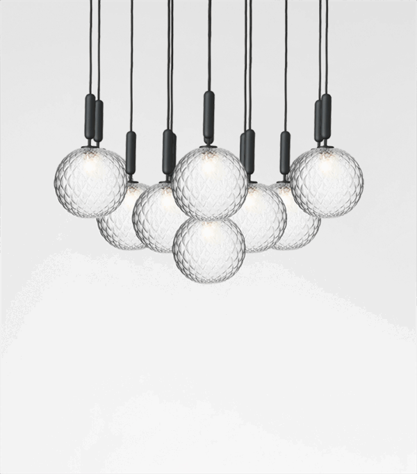 Miira 13 Large pendel, optic/rock grey